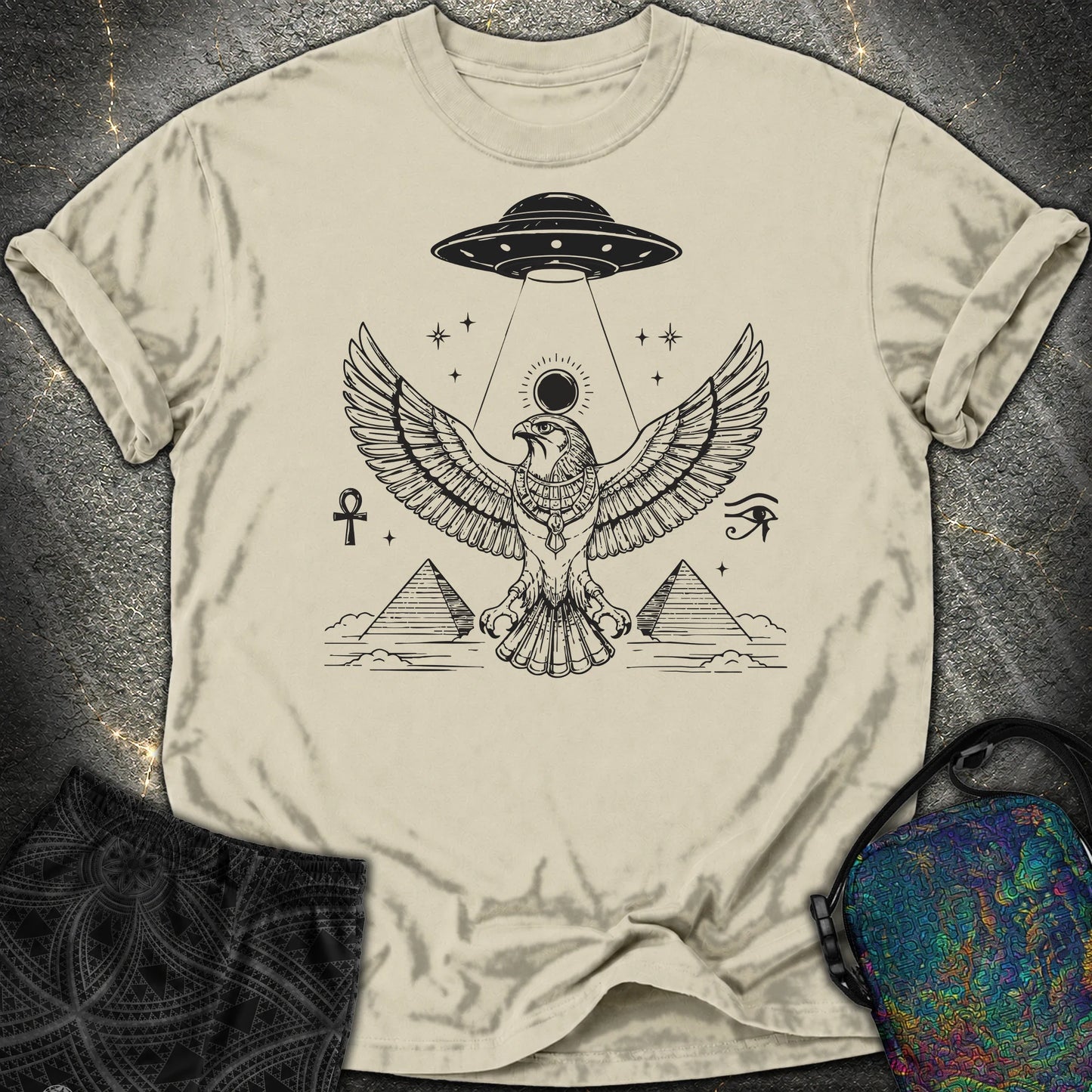 Shadow Falcon Under Alien Light - Shadow Falcon Under Alien Light Comfort T-Shirt - Khaki