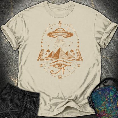 Starship Above the Sacred Pyramids - Starship Above the Sacred Pyramids Comfort T-Shirt - Khaki