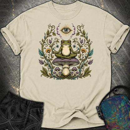 enlightened Frog - enlightened Frog Comfort T-Shirt - Khaki
