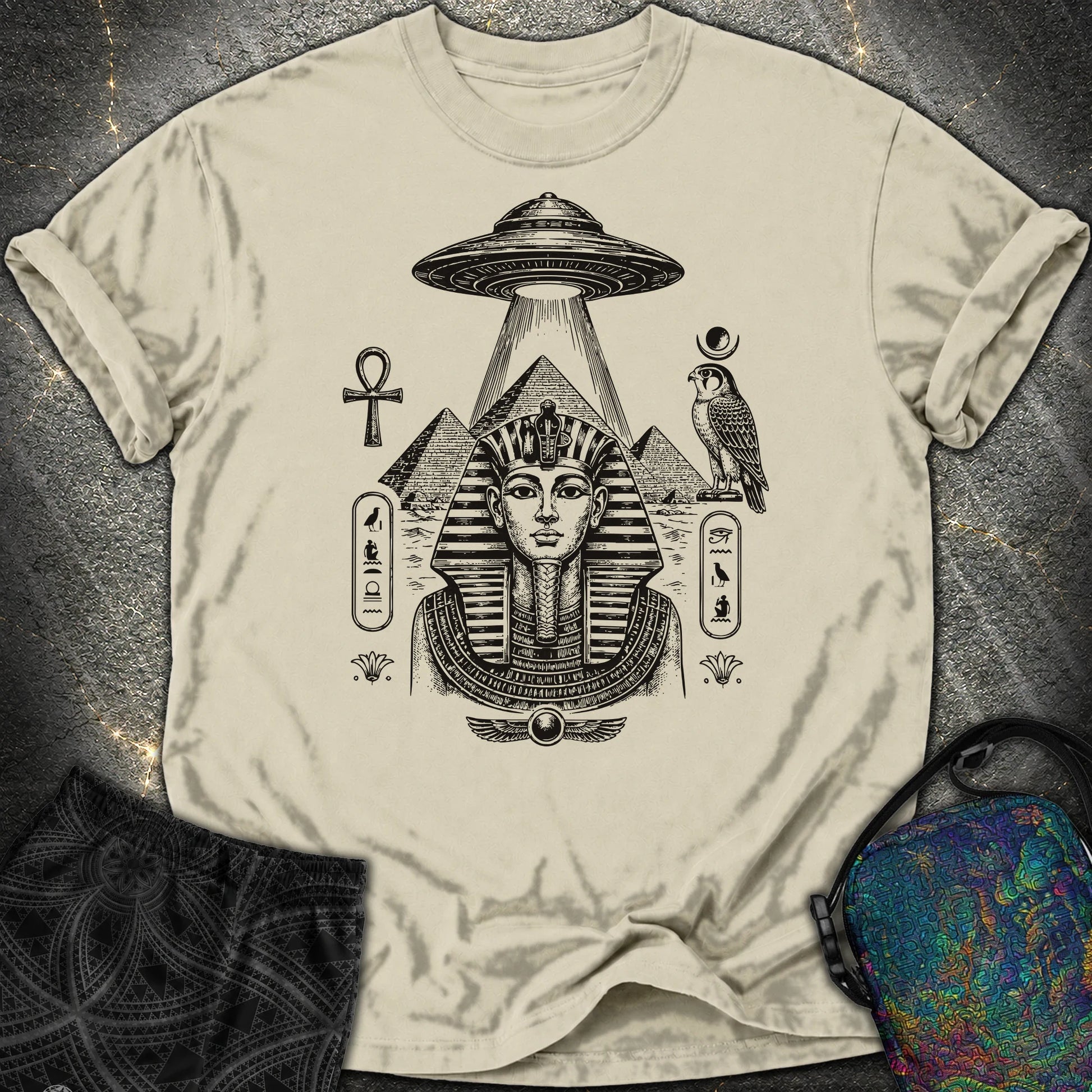 Pharaoh Under the Alien Light - Pharaoh Under the Alien Light Comfort T-Shirt - Khaki