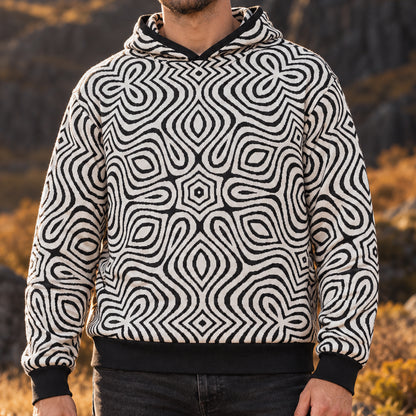 Optical Illusion Psychedelic Wave Unisex Knitted Hoodie