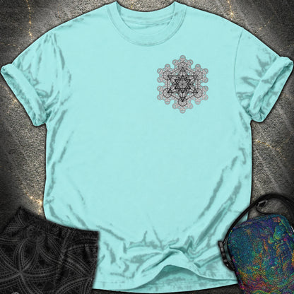 Metatron Fractal Star Comfort T-shirt - Metatron Fractal Star Comfort T-shirt - Lagoon Blue