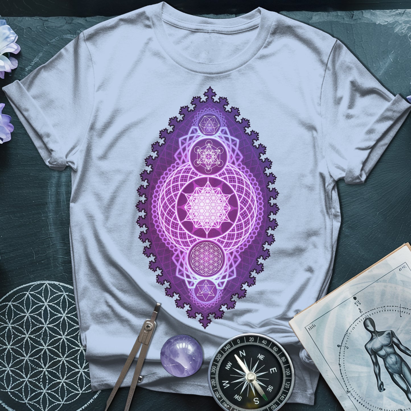 Fractal Sacred Geometry Fusion T-Shirt
