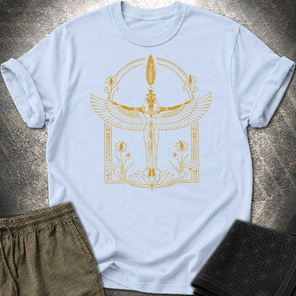 Winged Goddess of Sacred Balance - Winged Goddess of Sacred Balance T-Shirt - Light Blue