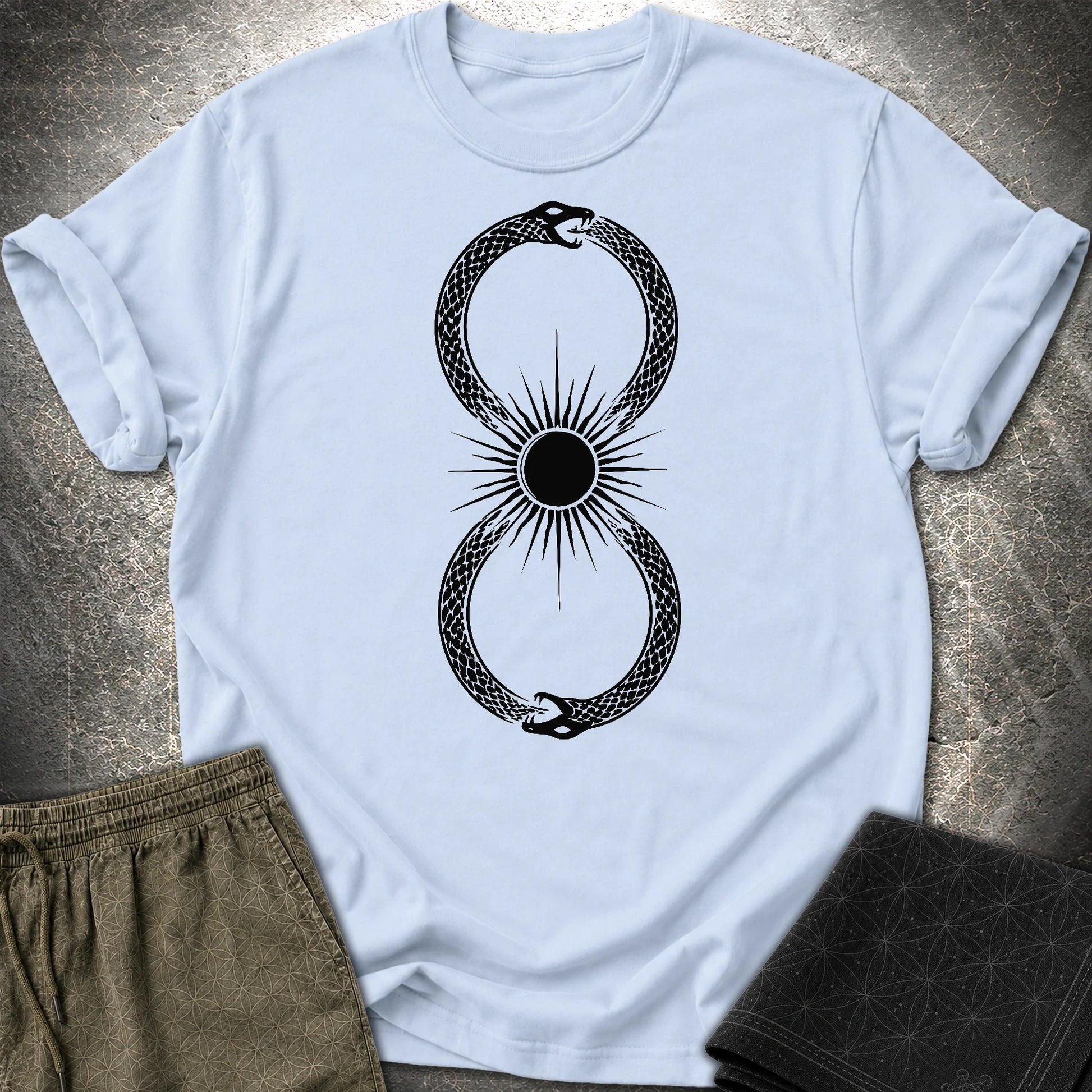 Ouroboros Sun - Ouroboros Sun T-Shirt - Light Blue