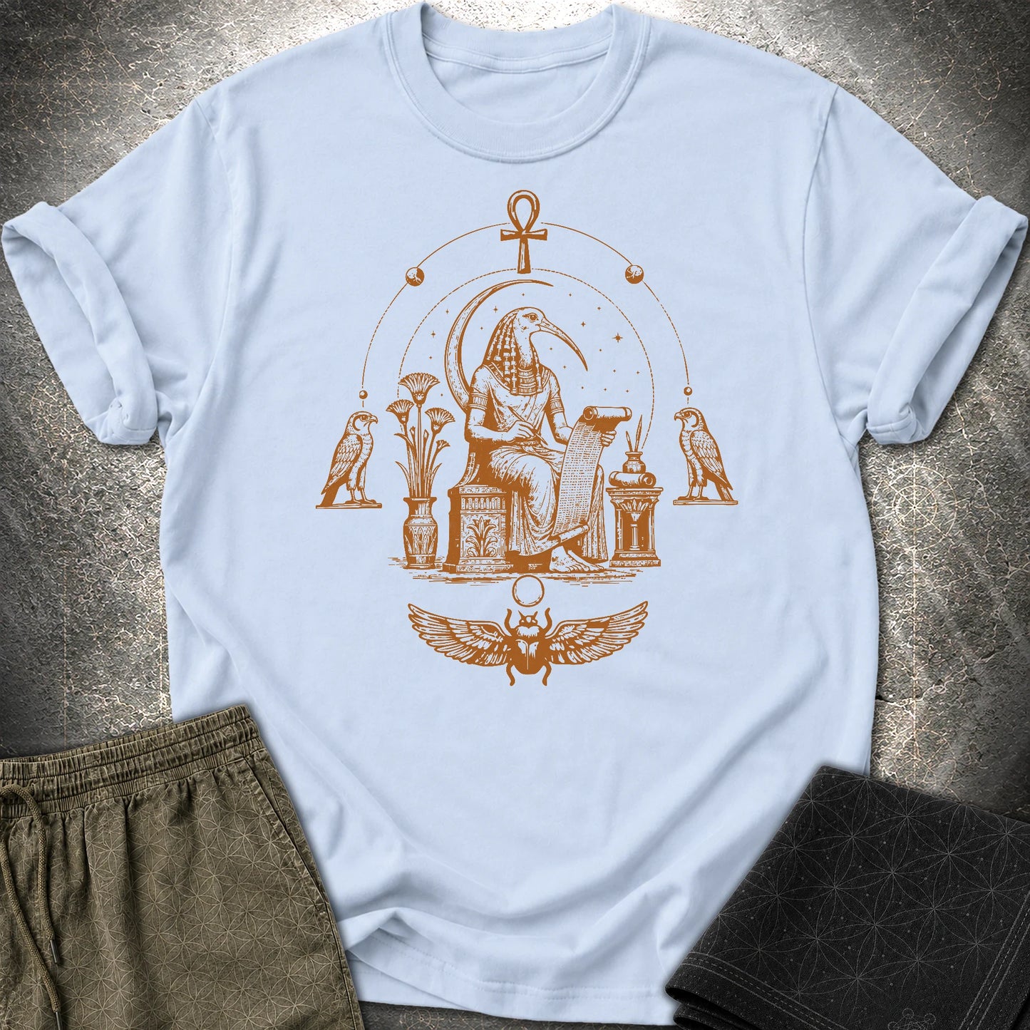 Ibis Scribe Beneath the Moon - Ibis Scribe Beneath the Moon T-Shirt - Light Blue