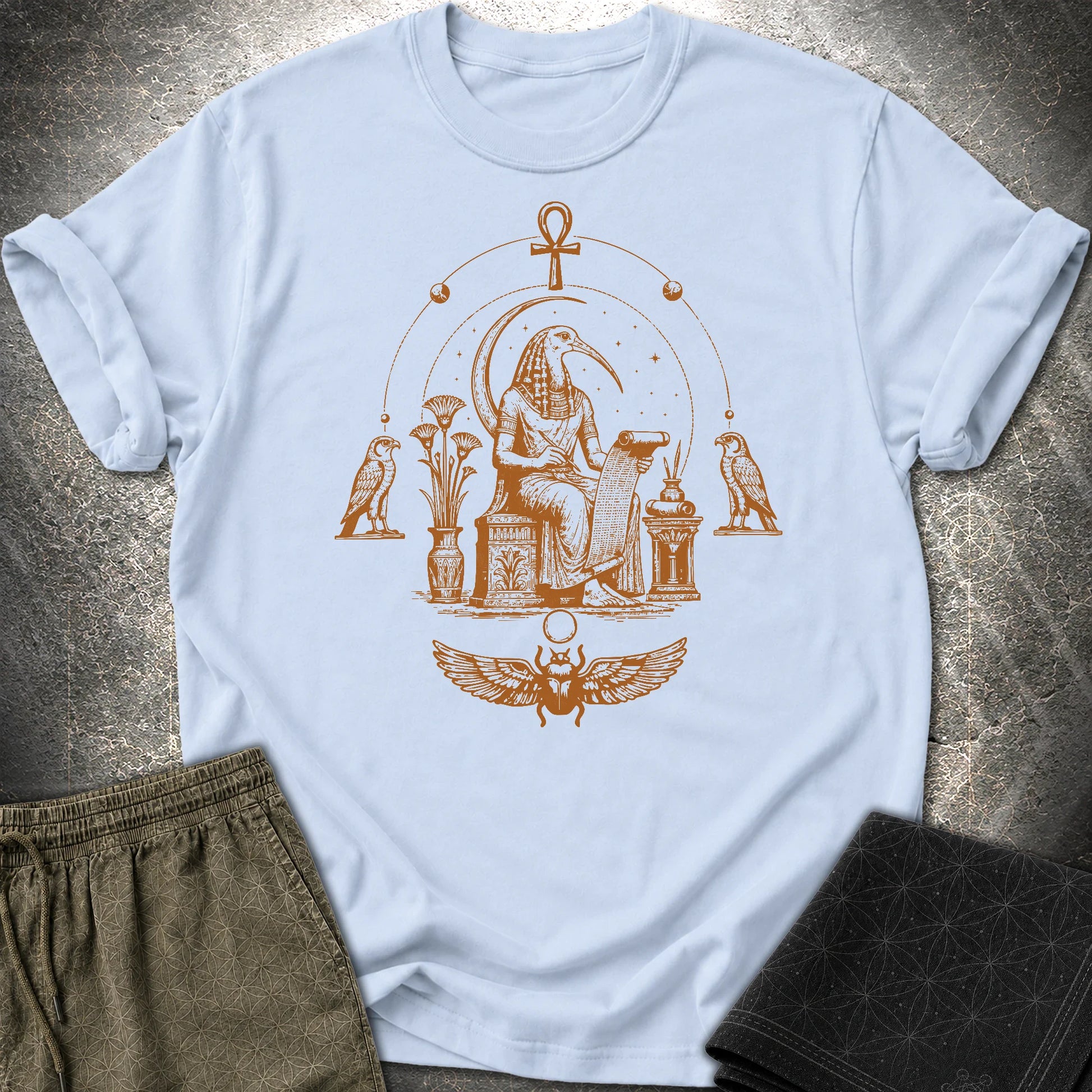 Ibis Scribe Beneath the Moon - Ibis Scribe Beneath the Moon T-Shirt - Light Blue