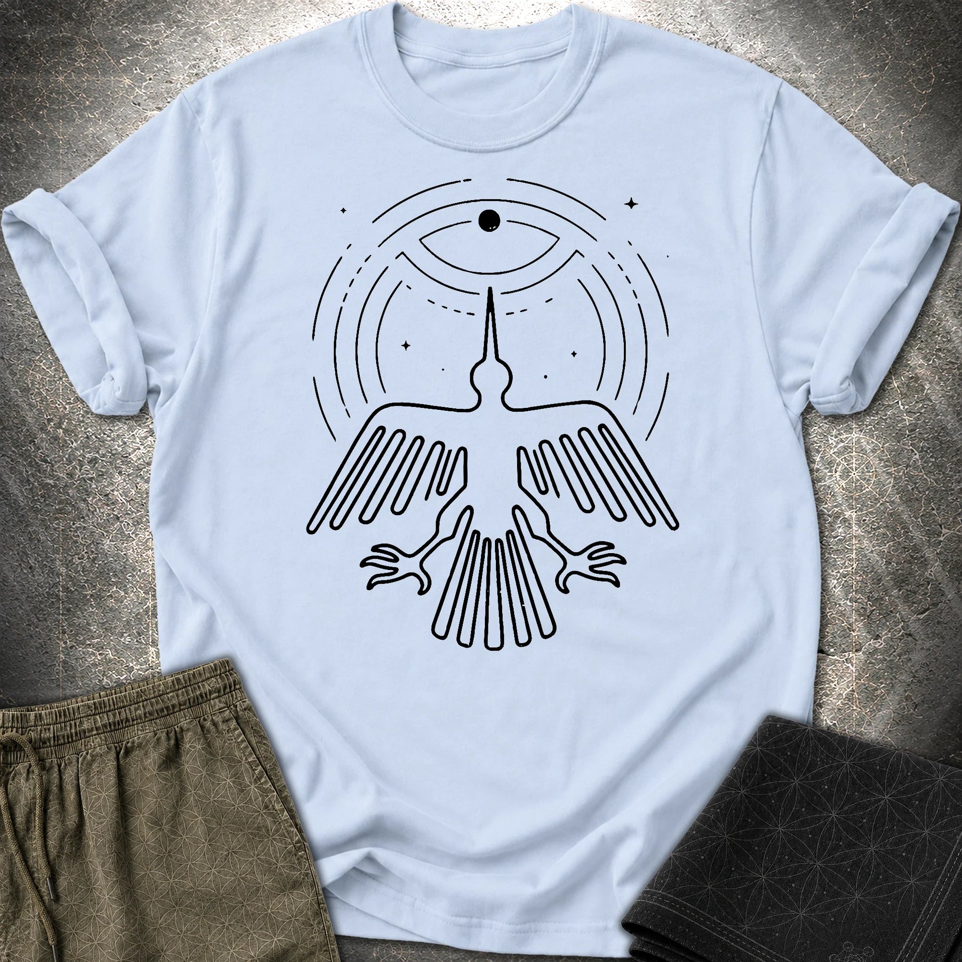 Geoglif Ptaka Biale - Geoglif Ptaka Biale T-Shirt - Light Blue