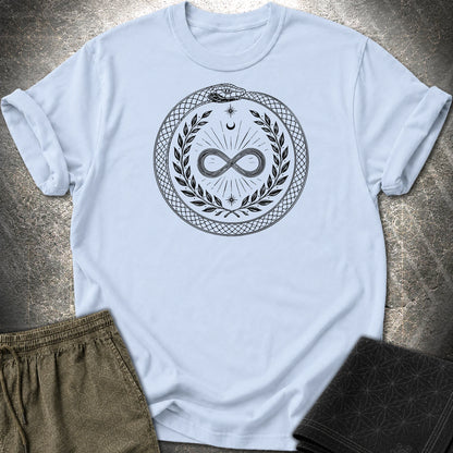 888 Ouroboros Infinity Unisex T-Shirt - 888 Ouroboros Infinity Unisex T-Shirt - Light Blue