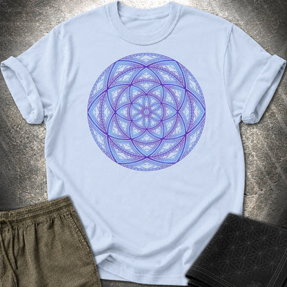 Sierpinski Seed Of Life T-Shirt - Sierpinski Seed Of Life T-Shirt - Light Blue