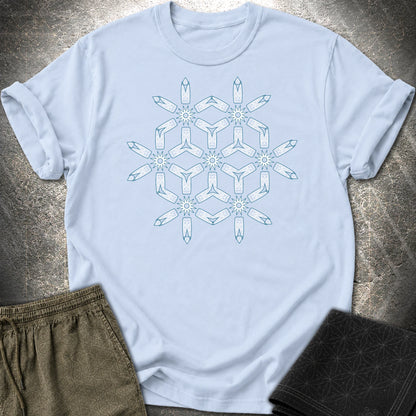 Tribal Geometry - Tribal Geometry T-Shirt - Light Blue