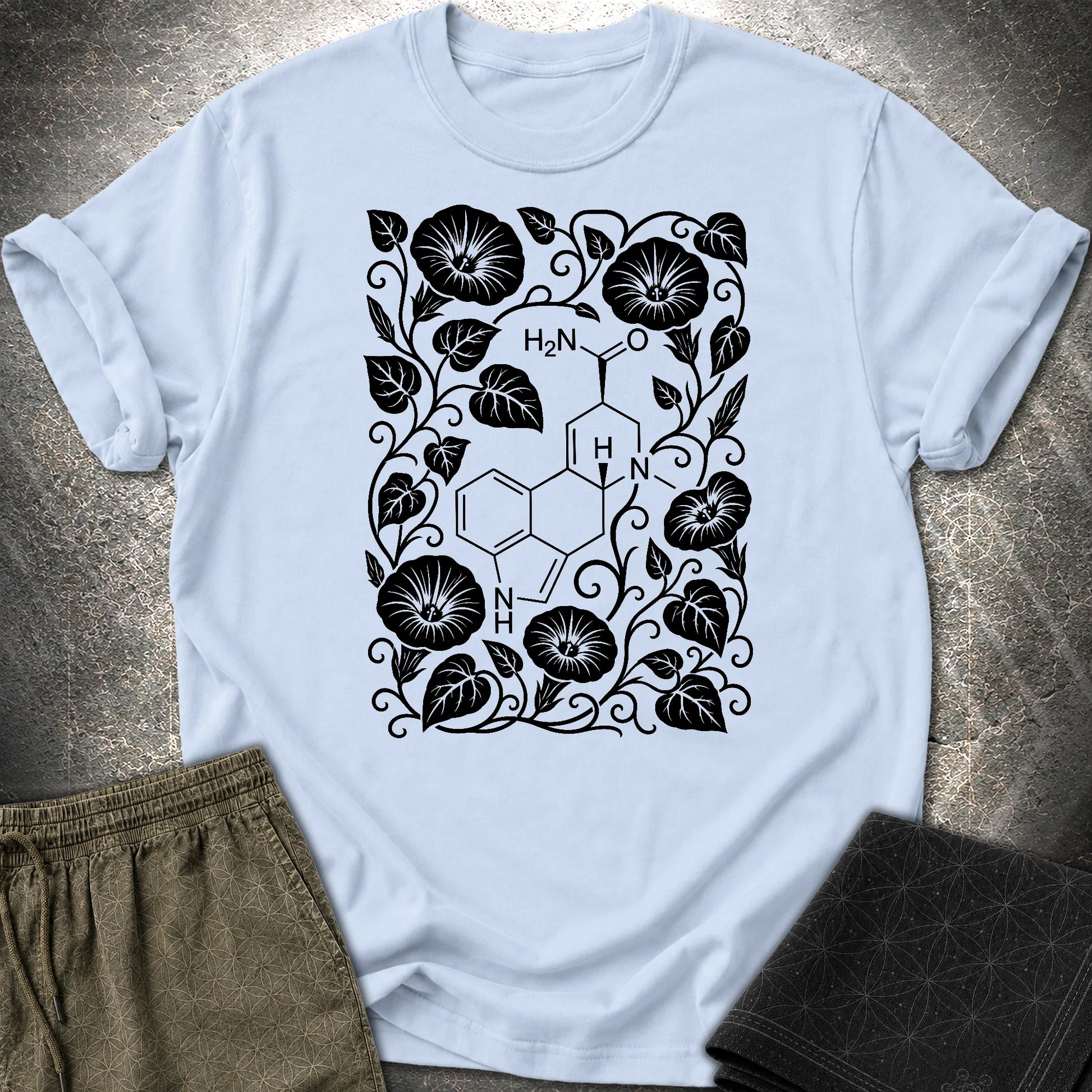 Morning Glory Molecule - Morning Glory Molecule T-Shirt - Light Blue