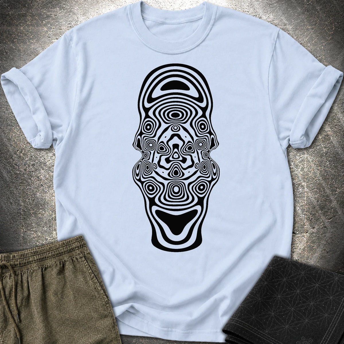 Mind Blown Black T-Shirt - Mind Blown Black T-Shirt - Light Blue