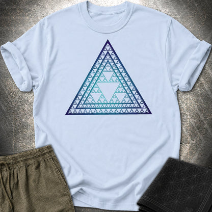 Sierpinski Recursive Dream T-Shirt - Sierpinski Recursive Dream  T-Shirt - Light Blue