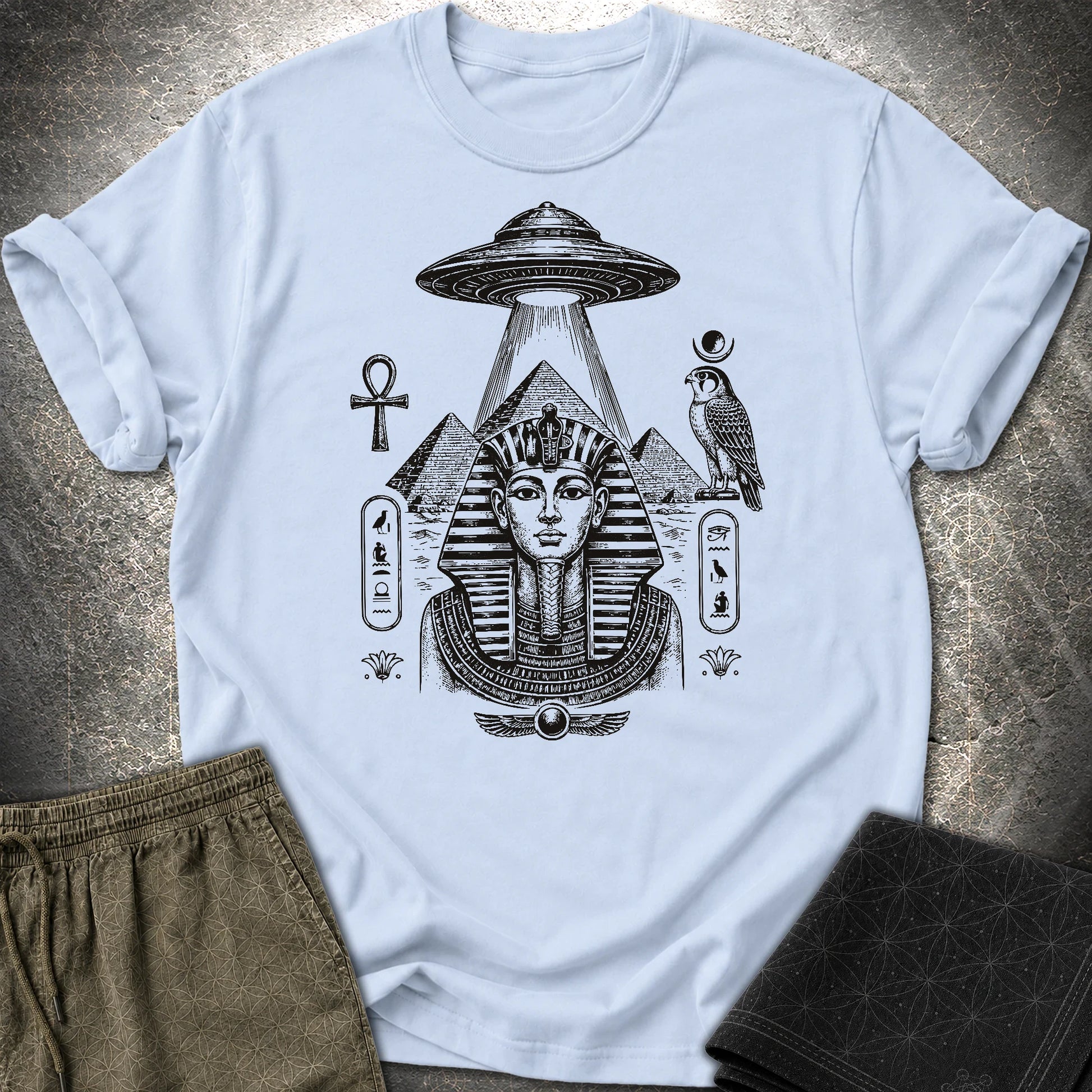 Pharaoh Under the Alien Light - Pharaoh Under the Alien Light T-Shirt - Light Blue
