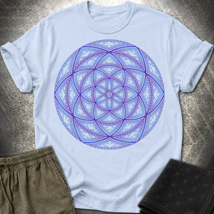 Sierpinski Seed Of Life T-Shirt - Sierpinski Seed Of Life T-Shirt - Light Blue