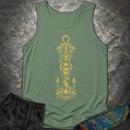 Ancient Egyptian Symbol Totem - Ancient Egyptian Symbol Totem Comfort Tank Top - Light Green