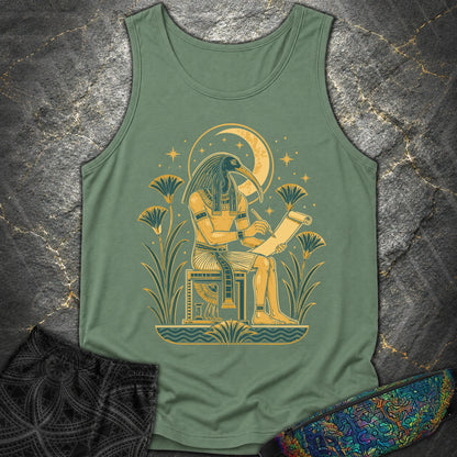 Moonlit Ibis Scribe - Moonlit Ibis Scribe Comfort Tank Top - Light Green