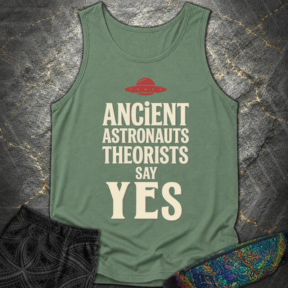 Ancient Astronaut Sey Yes 3 - Ancient Astronaut Sey Yes 3 Comfort Tank Top - Light Green