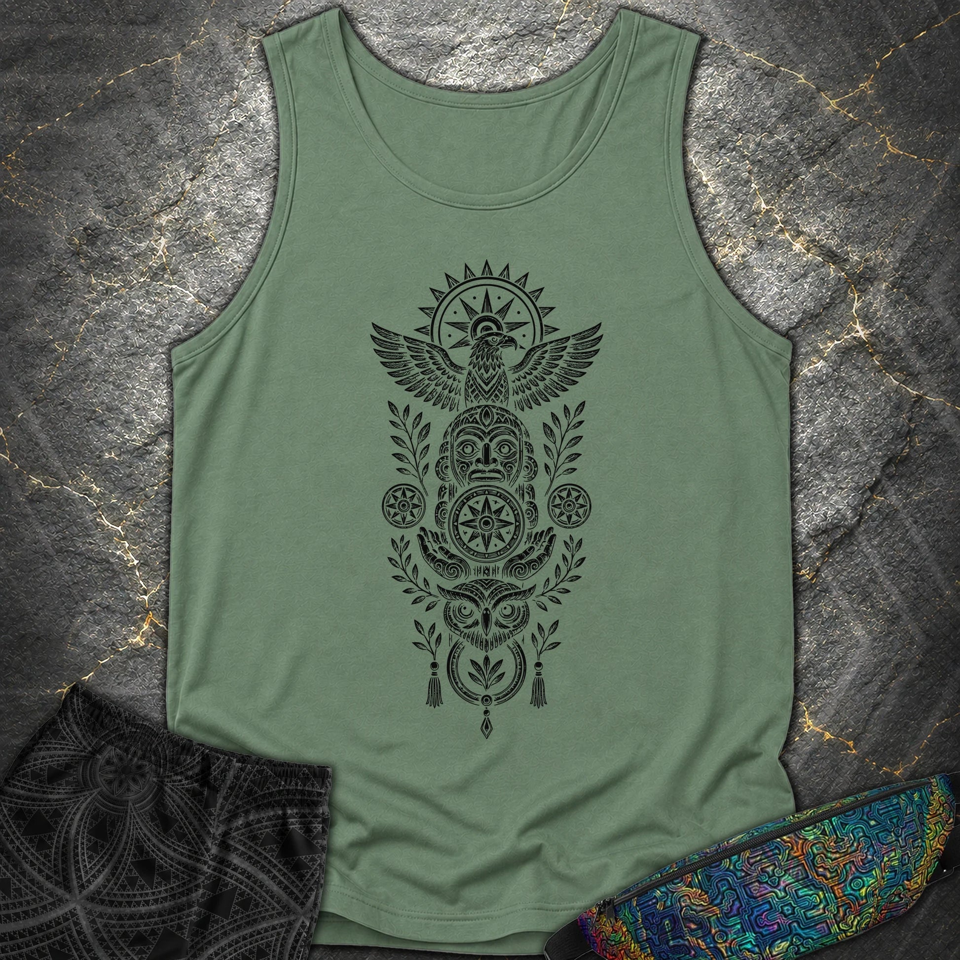 Totem Black - Totem Black Comfort Tank Top - Light Green