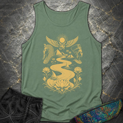 Golden Nile Between Two Crowns - Golden Nile Between Two Crowns Comfort Tank Top - Light Green