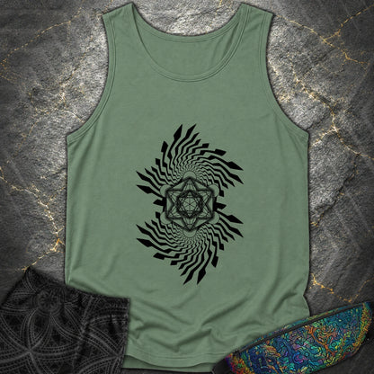 Spiral Metatron T-Shirt - Spiral Metatron Comfort Tank Top - Light Green