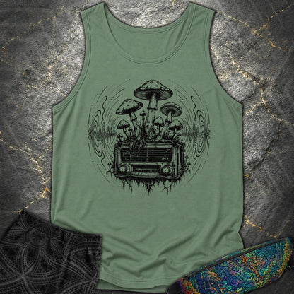 Mushroom Radio - Mushroom Radio Comfort Tank Top - Light Green
