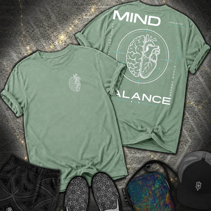 Mind Balance 2 Sided Comfort T-Shirt - Mind Balance 2 Sided Comfort T-Shirt - Light Green
