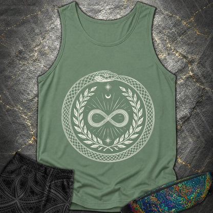 888 Ouroboros Infinity Unisex Comfort Tank Top - 888 Ouroboros Infinity Unisex Comfort Tank Top - Light Green