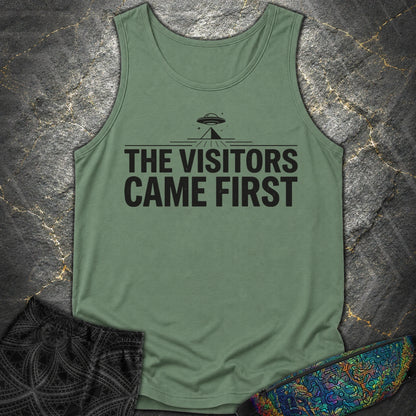 The Visittors Come First Czarne - The Visittors Come First Czarne Comfort Tank Top - Light Green