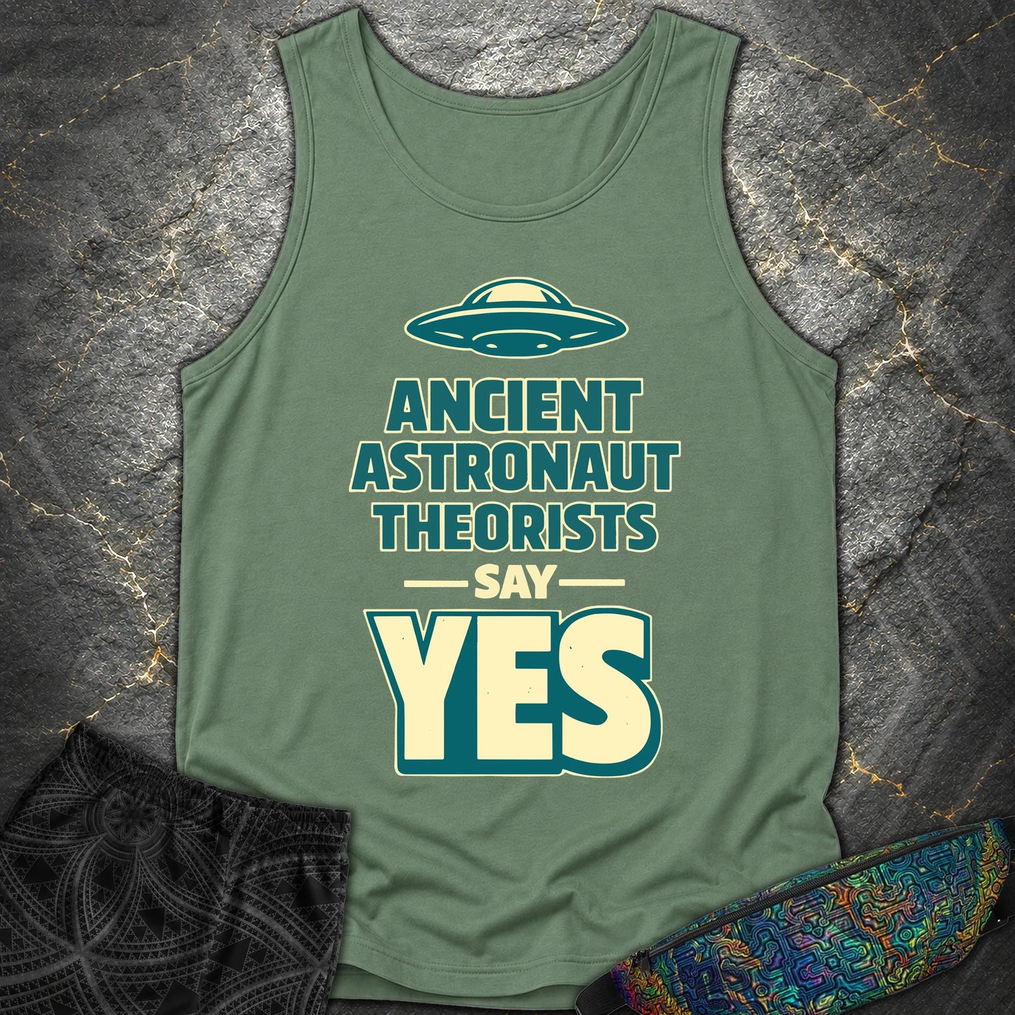 Ancient Teaorist Blue - Ancient Teaorist Blue Comfort Tank Top - Light Green