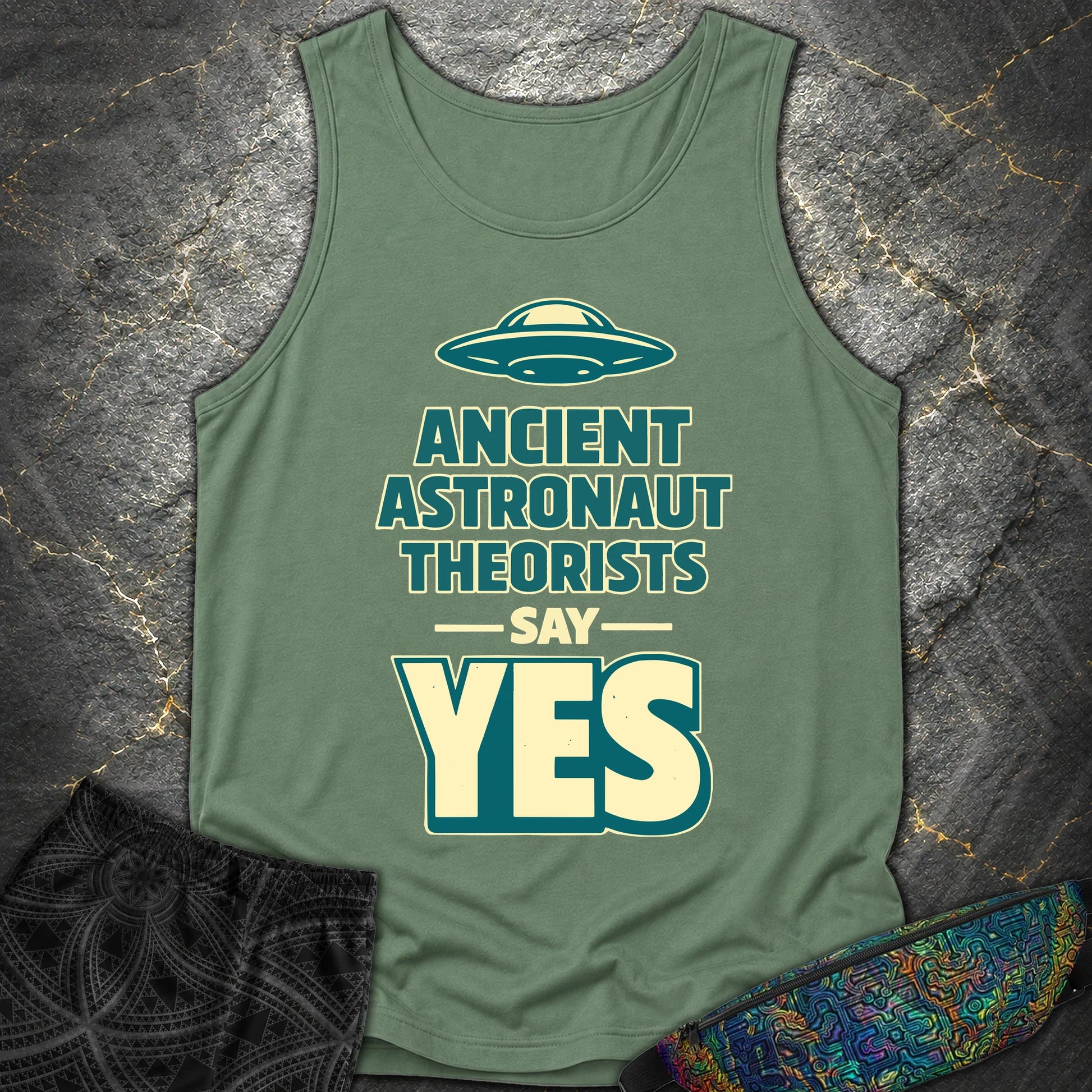 Ancient Teaorist Blue - Ancient Teaorist Blue Comfort Tank Top - Light Green
