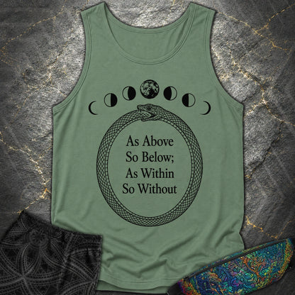 As Above So Below Ouroboros - As Above So Below Ouroboros Comfort Tank Top - Light Green
