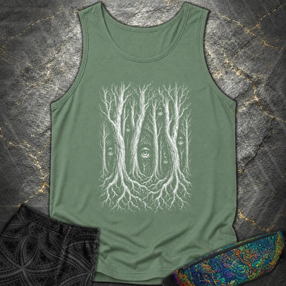 Forest Consciousness Watching - Forest Consciousness Watching Comfort Tank Top - Light Green