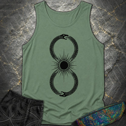 Ouroboros Sun - Ouroboros Sun Comfort Tank Top - Light Green