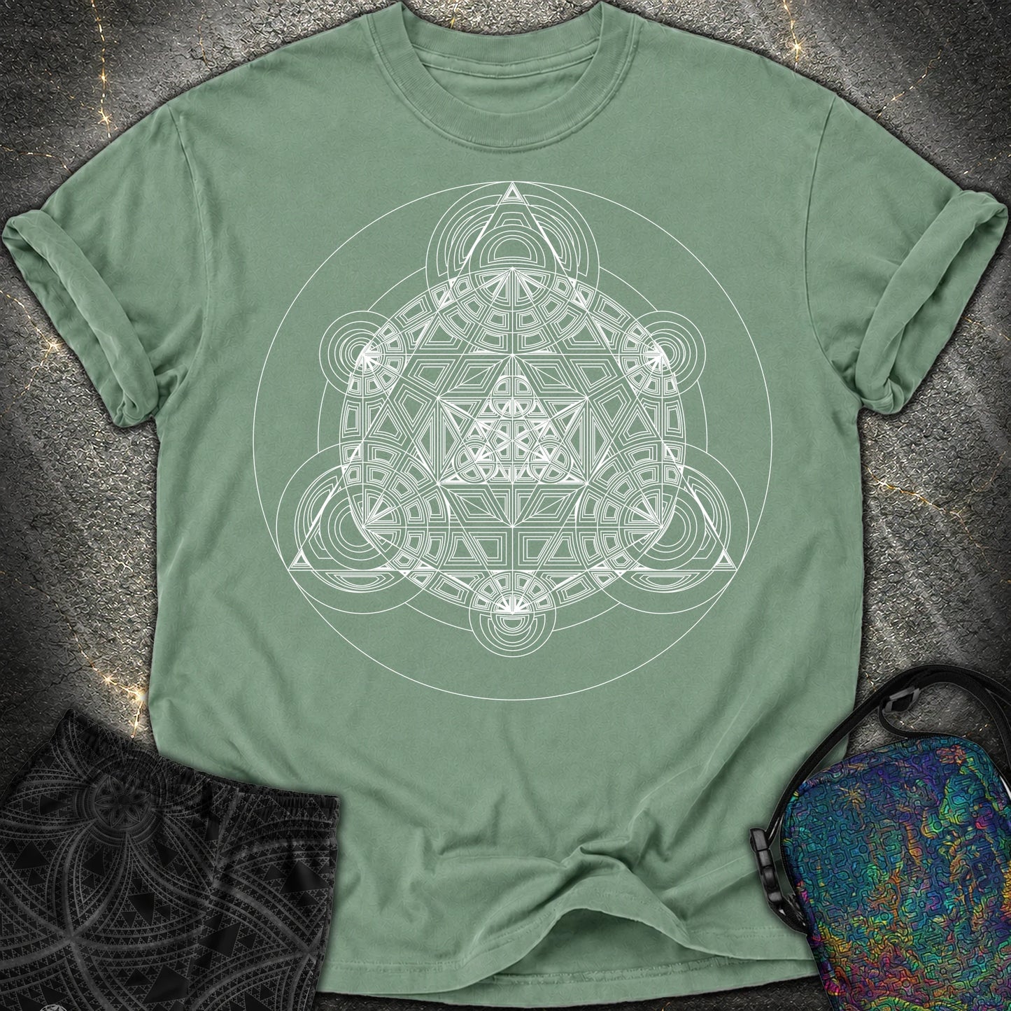 Sacred Mosaic T-Shirt - Sacred Mosaic Comfort T-Shirt - Light Green