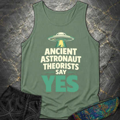 Ancient Astronaut Sey Yes 2 - Ancient Astronaut Sey Yes 2 Comfort Tank Top - Light Green