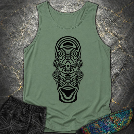 Mind Blown Black Comfort Tank Top - Mind Blown Black Comfort Tank Top - Light Green