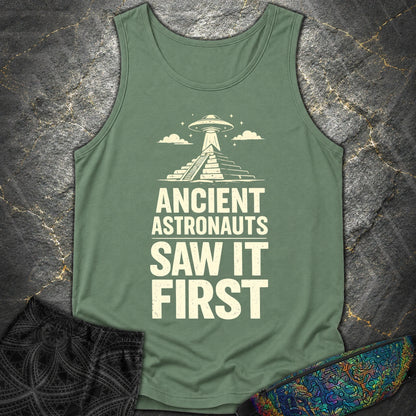 Ancient Astronaut Saw It First - Ancient Astronaut Saw It First Comfort Tank Top - Light Green
