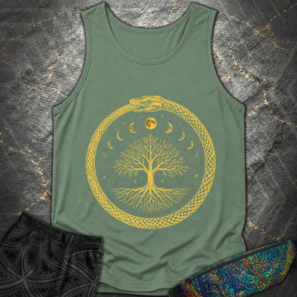Ouroboros Moon Tree Unisex Comfort Tank Top - Ouroboros Moon Tree Unisex Comfort Tank Top - Light Green