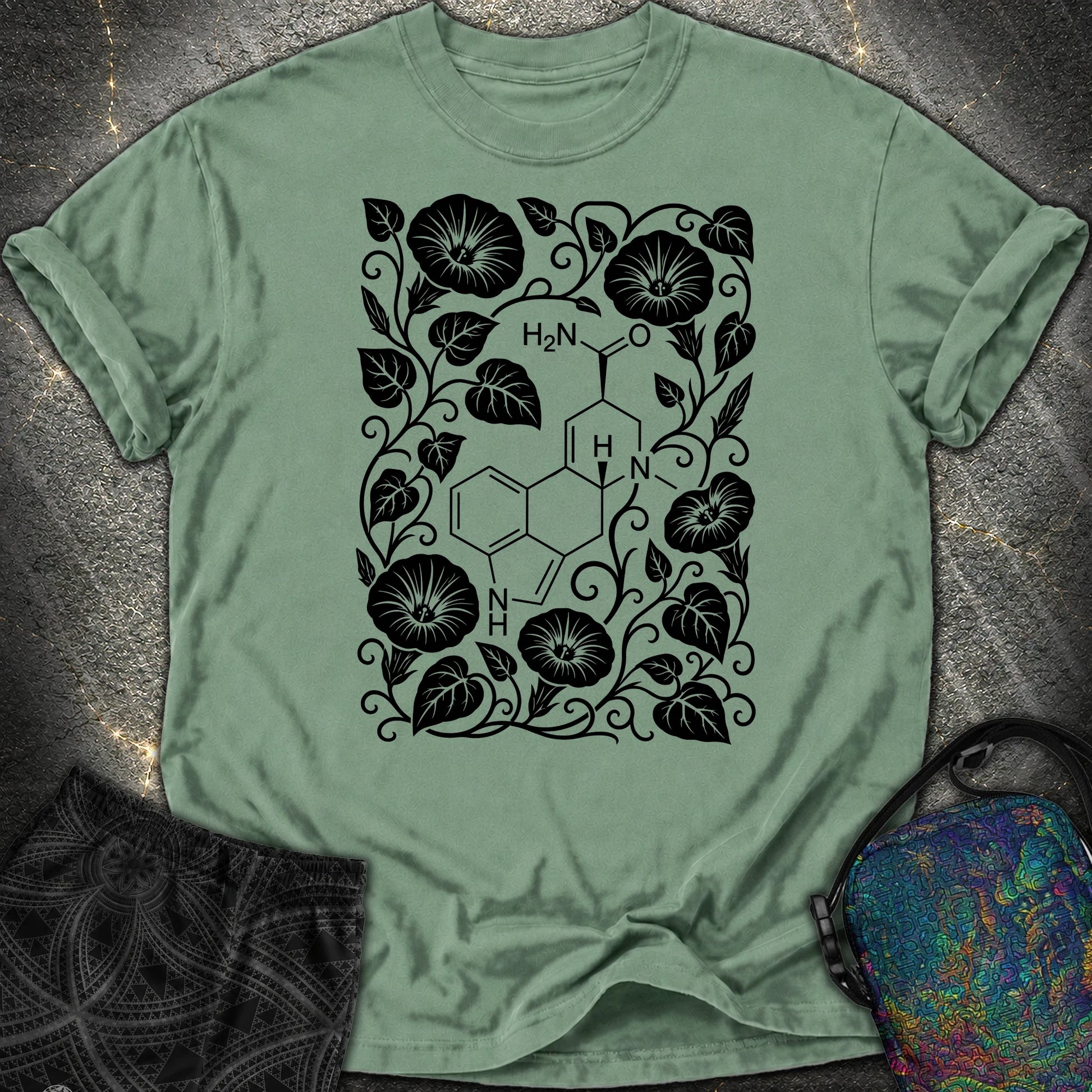 Morning Glory Molecule - Morning Glory Molecule Comfort T-Shirt - Light Green