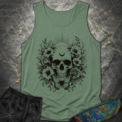 Moon Phases Moth - Moon Phases Moth Comfort Tank Top - Light Green