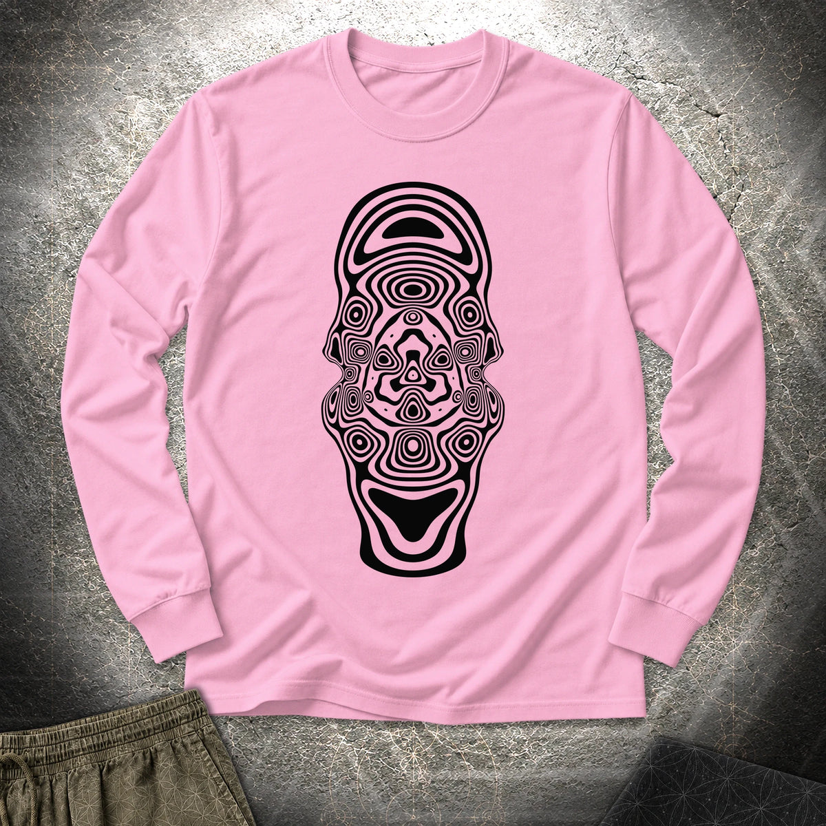 Mind Blown Black Long Sleeve Shirt - Mind Blown Black Long Sleeve Shirt - Light Pink