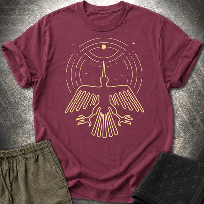 Geoglif Ptaka - Geoglif Ptaka T-Shirt - Maroon