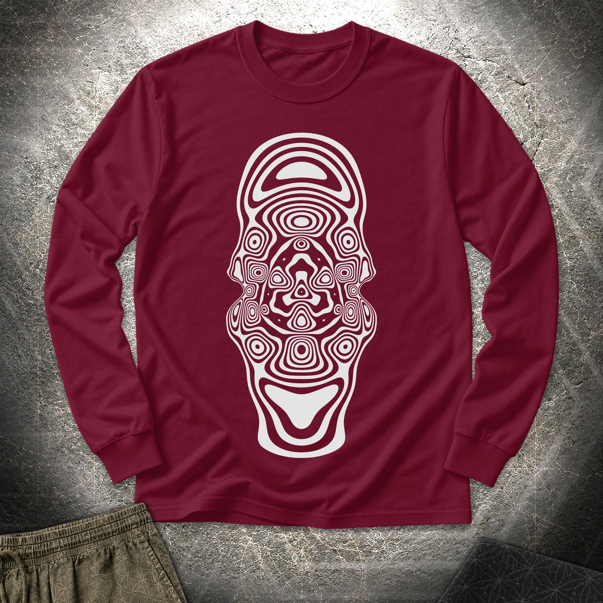 Mind Blown Long Sleeve Shirt - Mind Blown Long Sleeve Shirt - Maroon