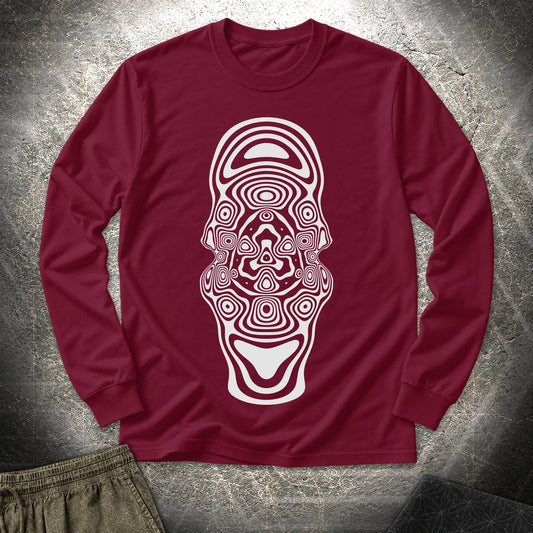 Mind Blown Long Sleeve Shirt - Mind Blown Long Sleeve Shirt - Maroon