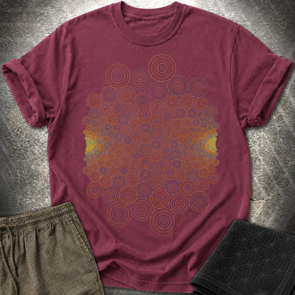 Mobius Transformation Math Geometry Optical Illusion T-Shirt - Mobius Transformation Math Geometry Optical Illusion T-Shirt - Maroon