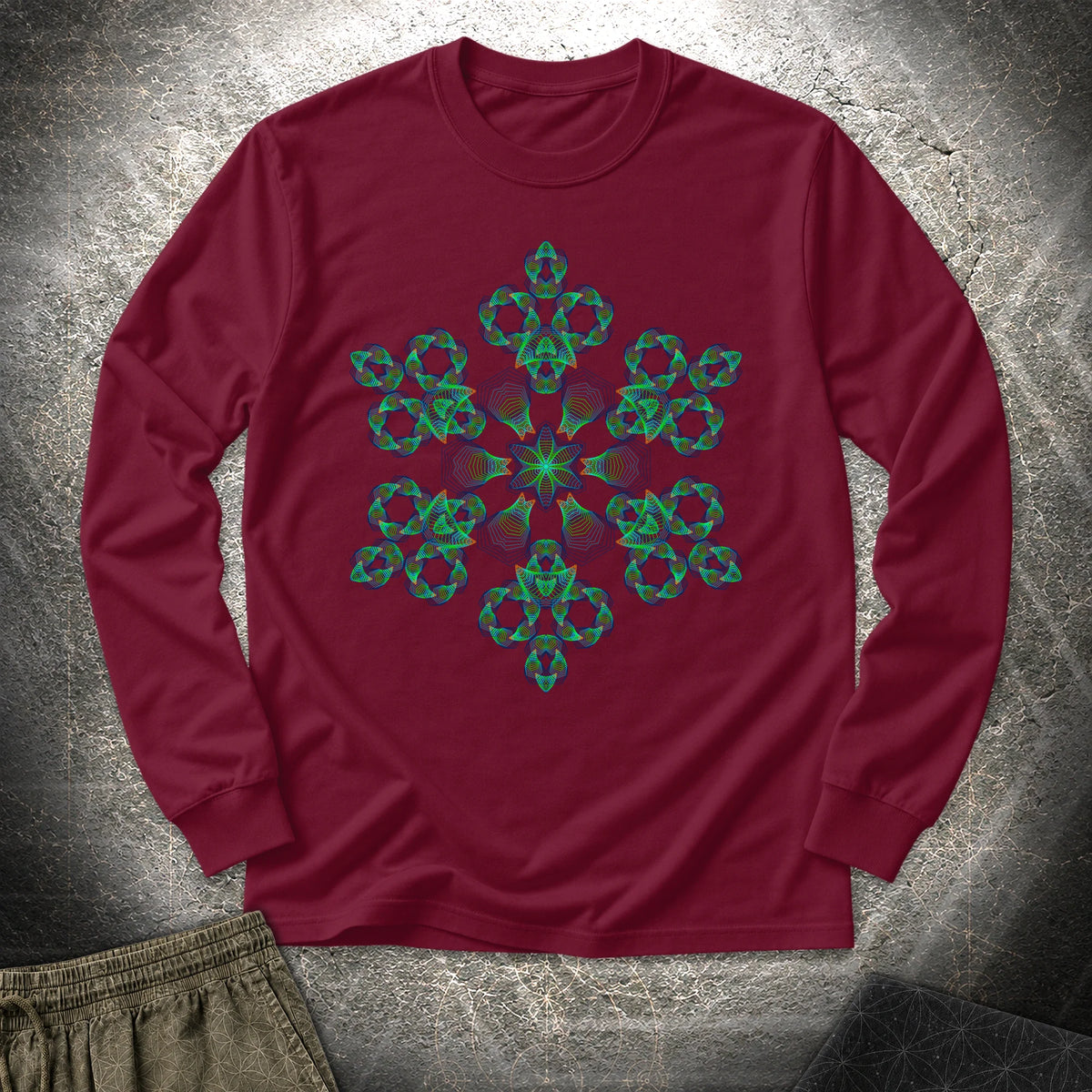 1 - 1 Long Sleeve Shirt - Maroon