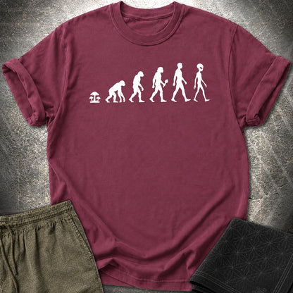 Mushroom Evolution Transformation T-Shirt - Mushroom Evolution Transformation T-Shirt - Maroon