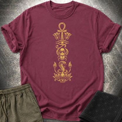 Ancient Egyptian Symbol Totem - Ancient Egyptian Symbol Totem T-Shirt - Maroon